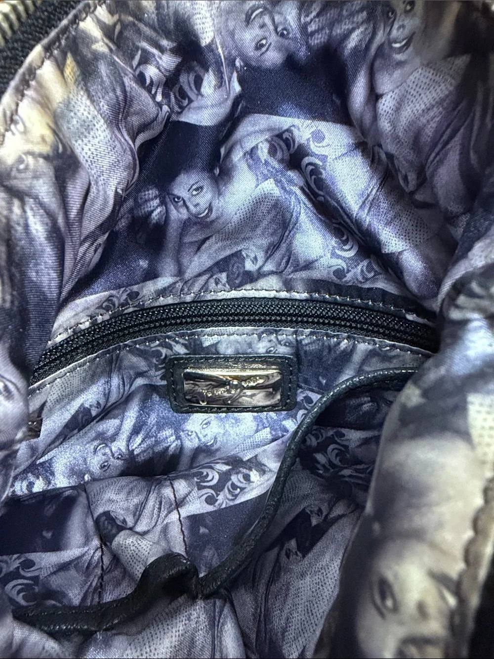 Junior Drake Black Studded Hobo Bag with Chain Strap